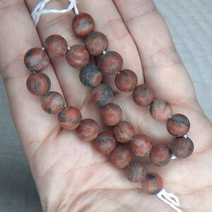$💲$ 8mm Matte Creek Jasper 8in Strand #4